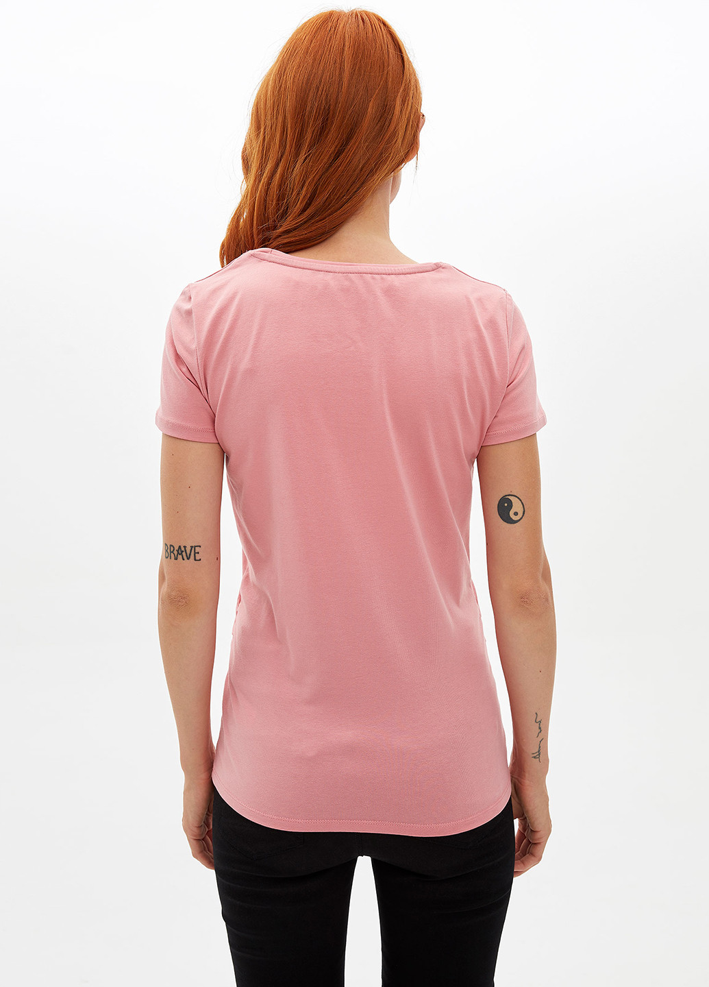 Розовая летняя футболка для беременных DeFacto