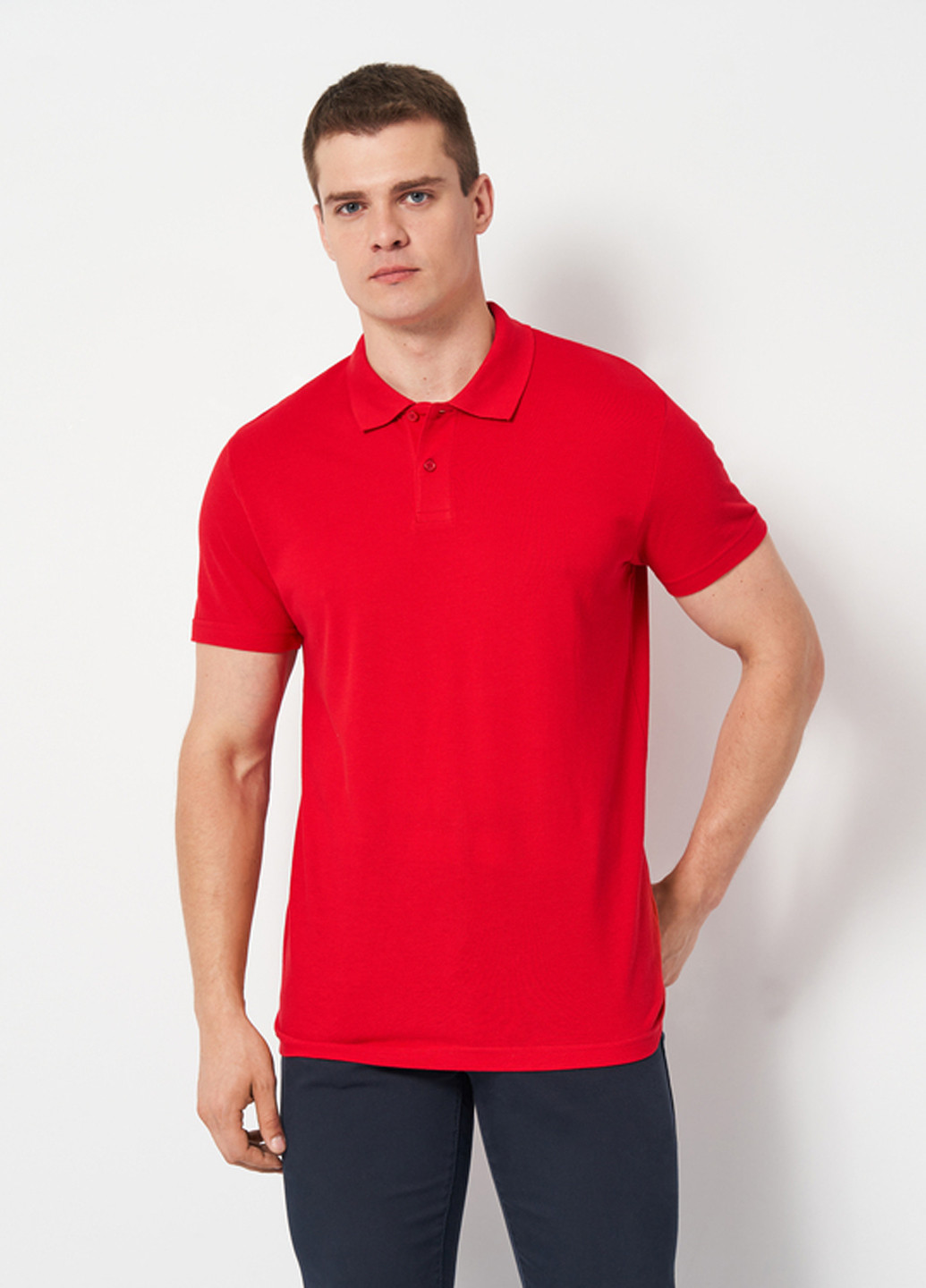 Красная футболка-поло для мужчин Sol's однотонная
