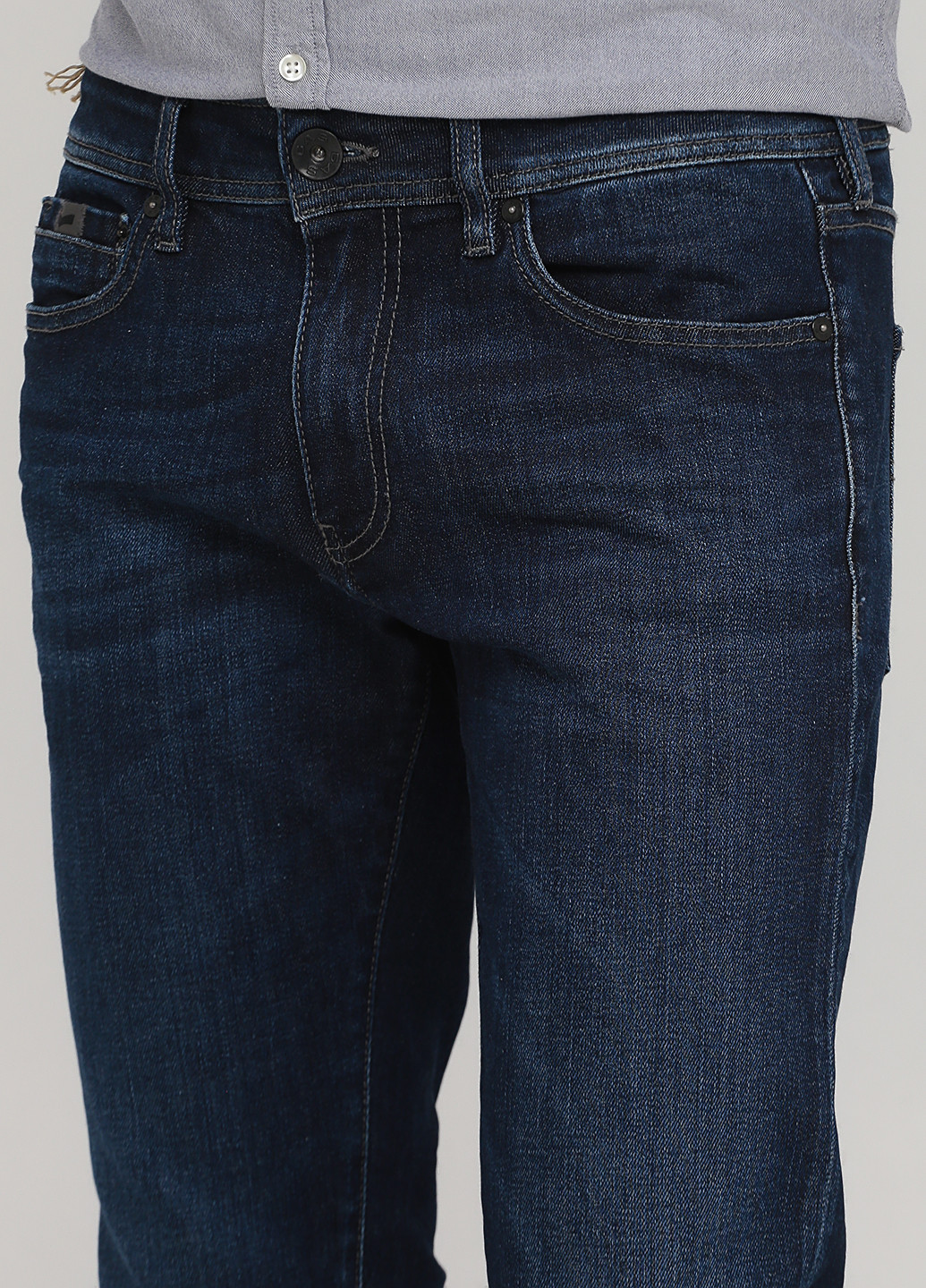 Темно-синие демисезонные прямые джинсы Gas