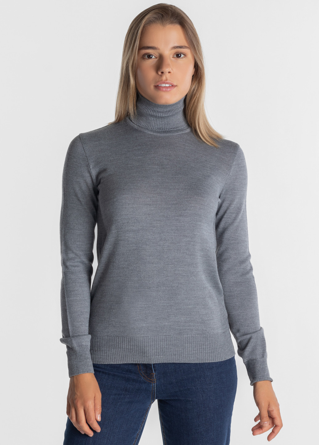 Сірий зимовий светр жіночий Arber Roll-neck WSiva WTR124