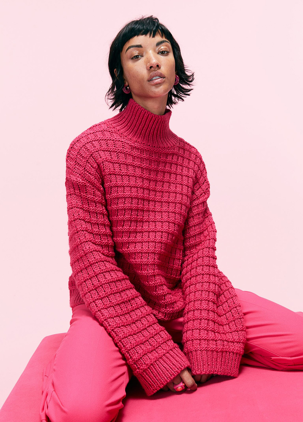 Рожевий зимовий світ зимовий вільного крою H&M