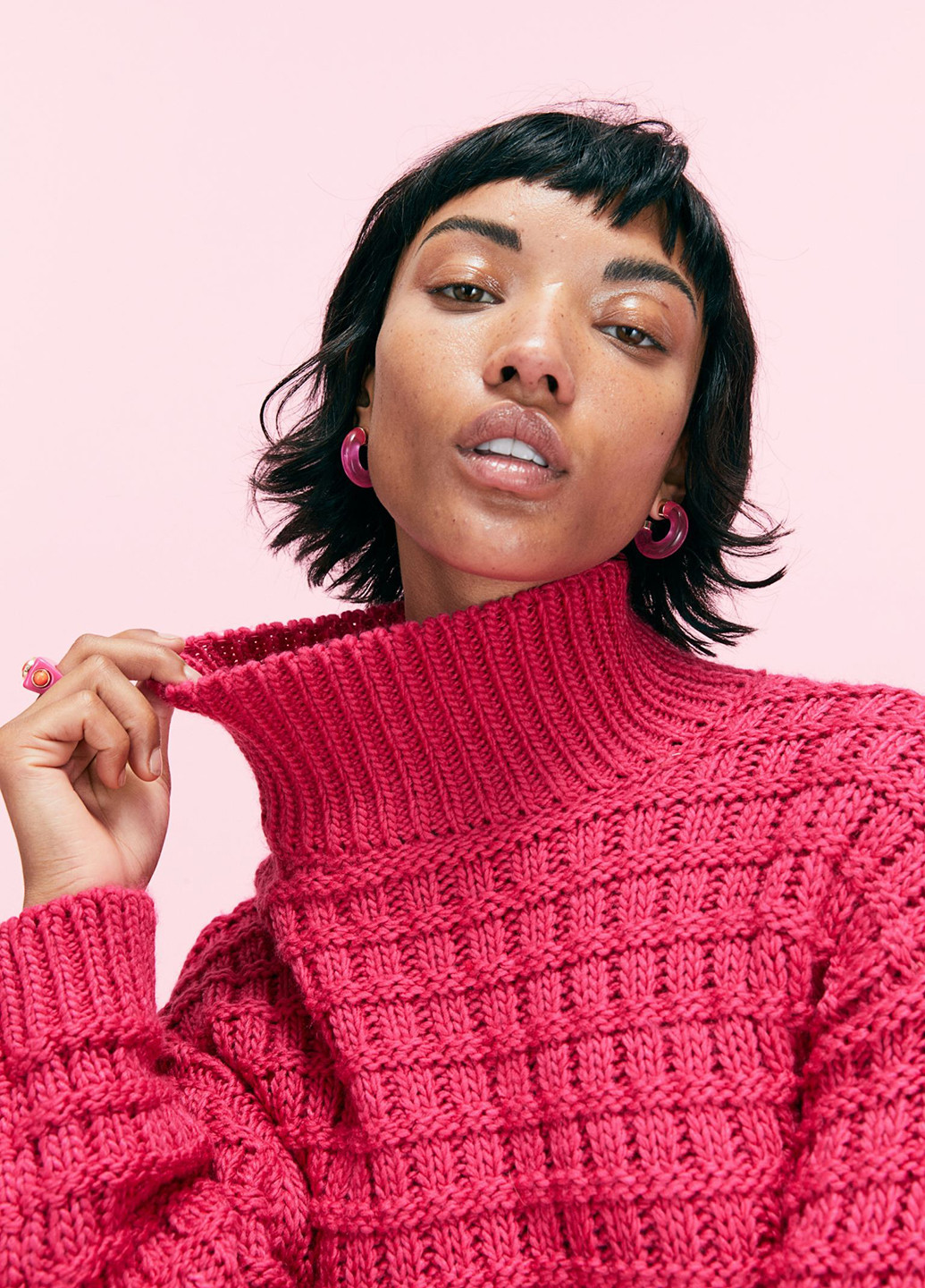 Рожевий зимовий світ зимовий вільного крою H&M