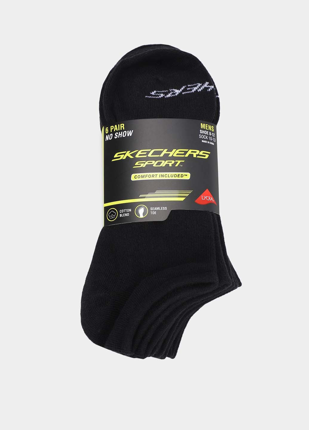 Чёрные носки (3 пары) Skechers логотипы (325233069)