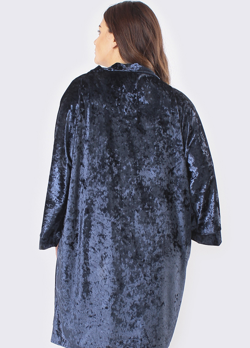 Сіро-синій демісезонний комплект (нічна сорочка, халат) Ghazel