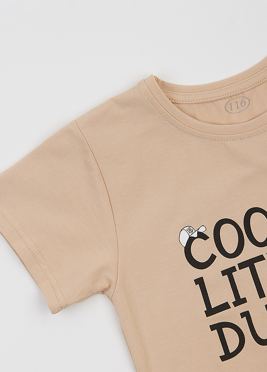 Бежева літня футболка Flamingo