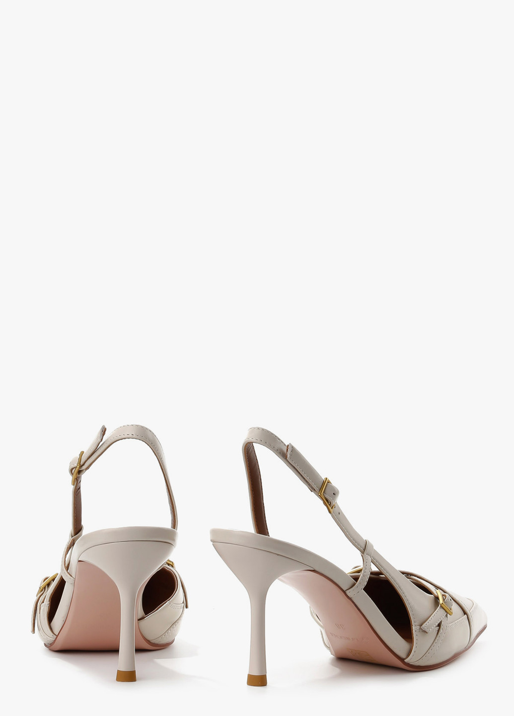 Le'BERDES Туфлі слінгбекі молочний з натуральна шкіра, україна — літо (370483606)