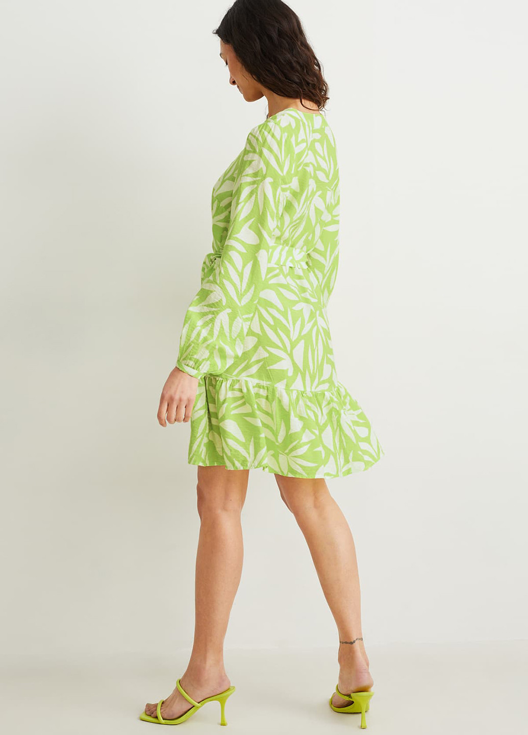 Салатова кежуал сукня а-силует C&A з малюнком