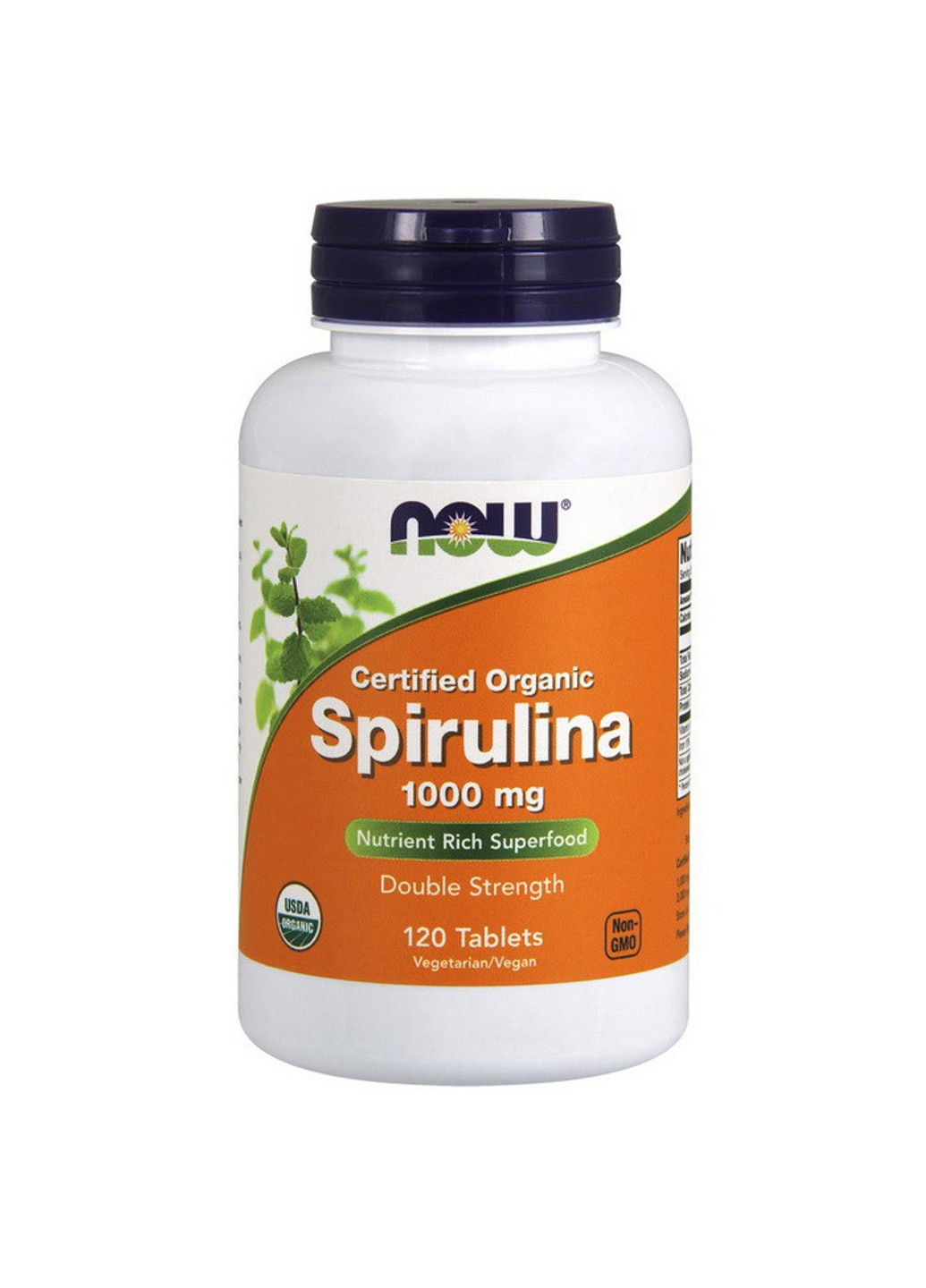 Спіруліна Spirulina 1000 mg certified organic (120 таб) нау фудс Now Foods (255407949)