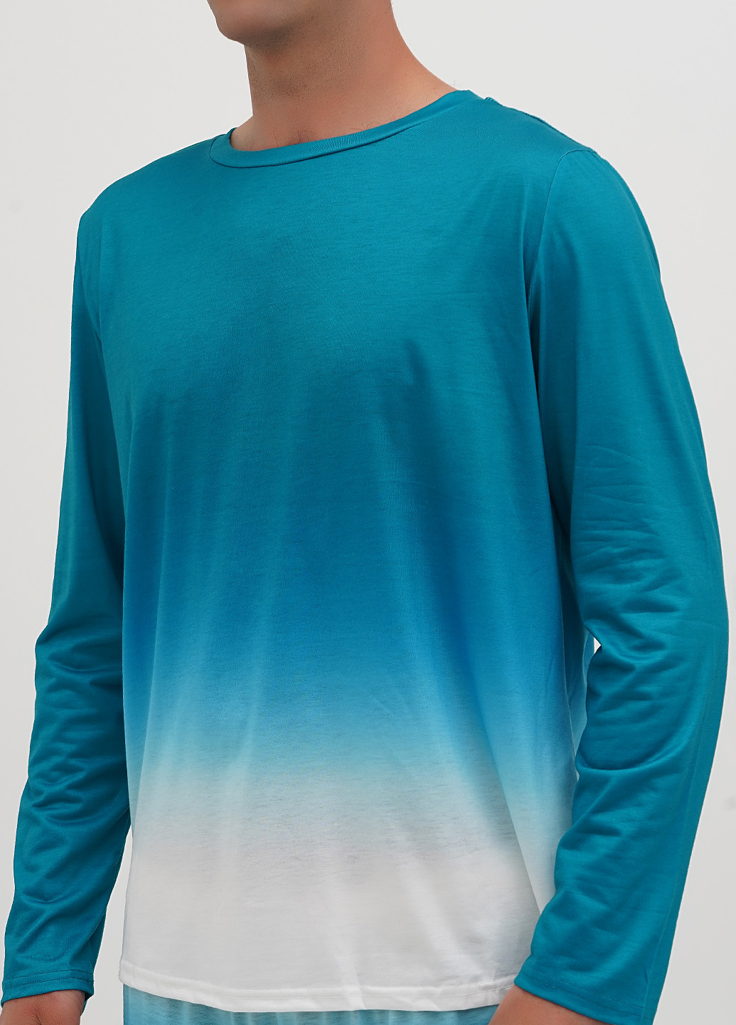 Морской волны демисезонный костюм (лонгслив, брюки) No Brand