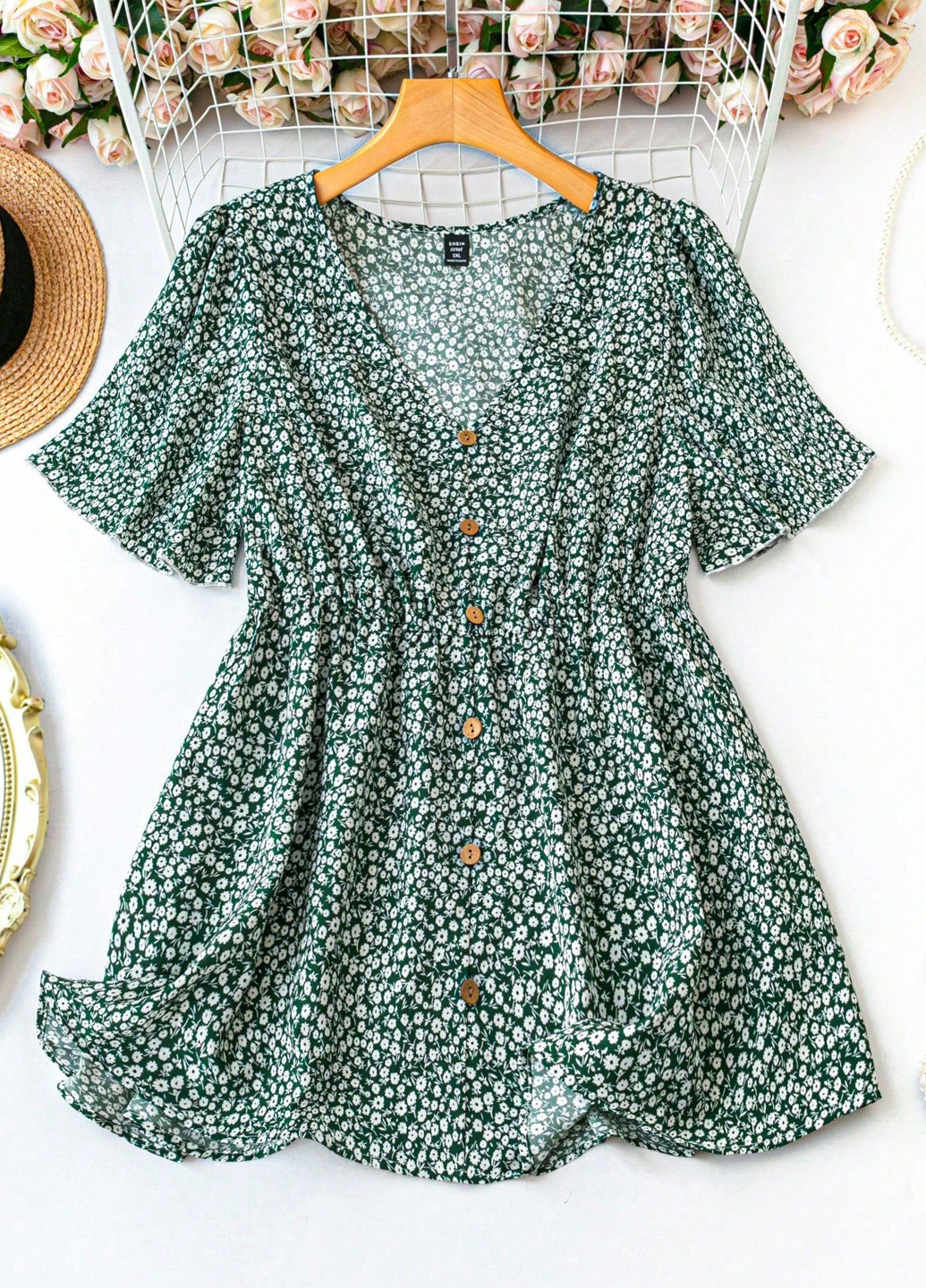 Зелёная блуза SHEIN