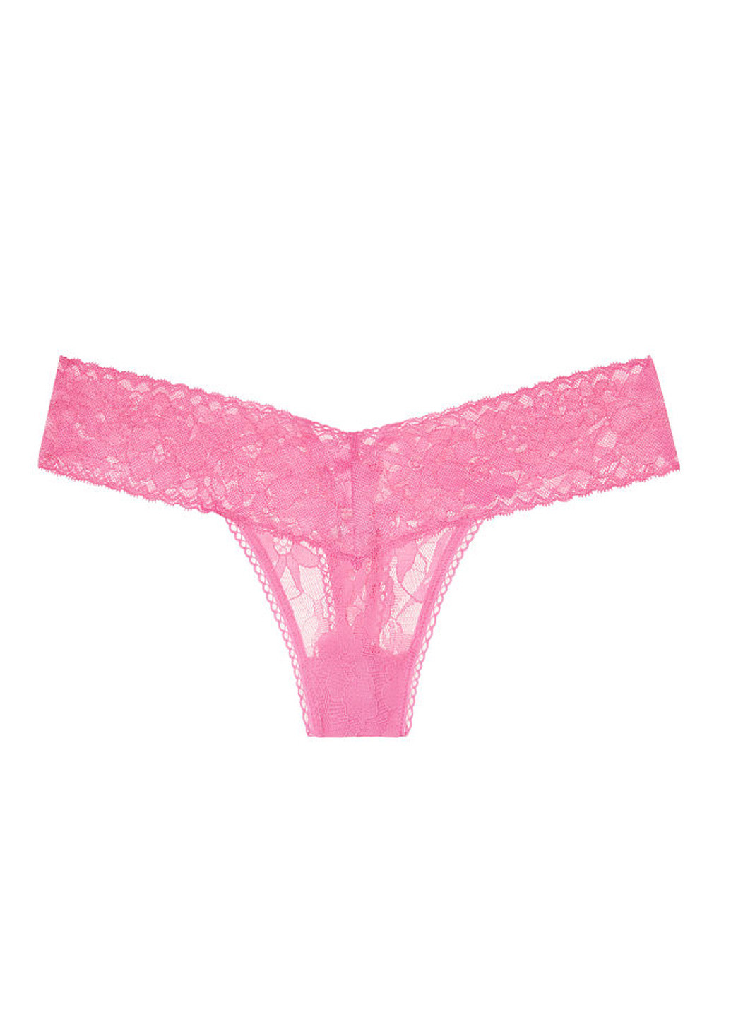 Трусики Victoria's Secret стрінги однотонні рожеві повсякденні поліамід