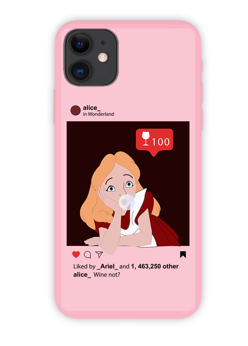 Чехол силиконовый Apple Iphone Xr Алиса с жвачкой Дисней (Alice in Wonderland Disney) (8225-1433) MobiPrint (219776764)