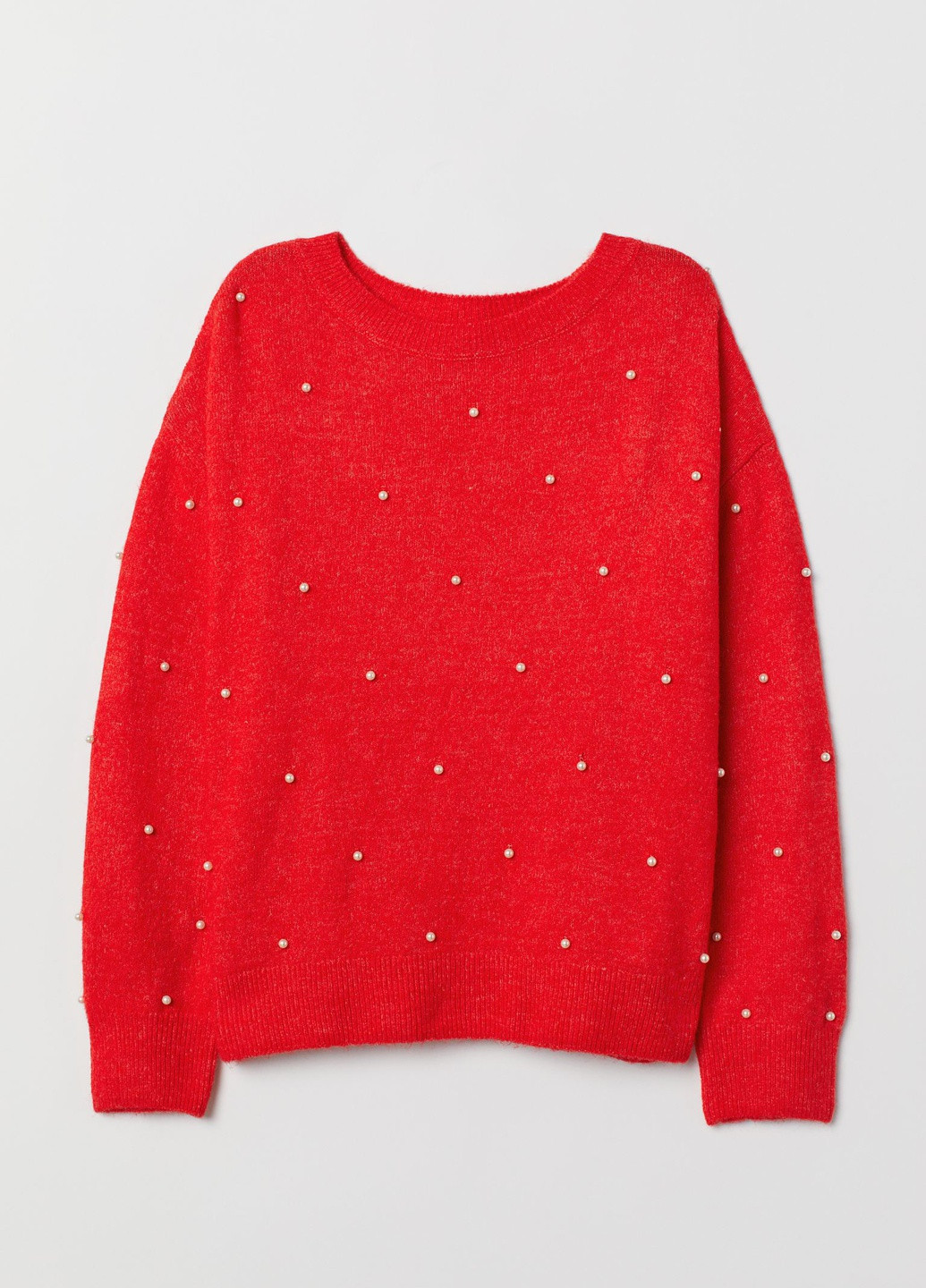Червоний зимовий светр H&M
