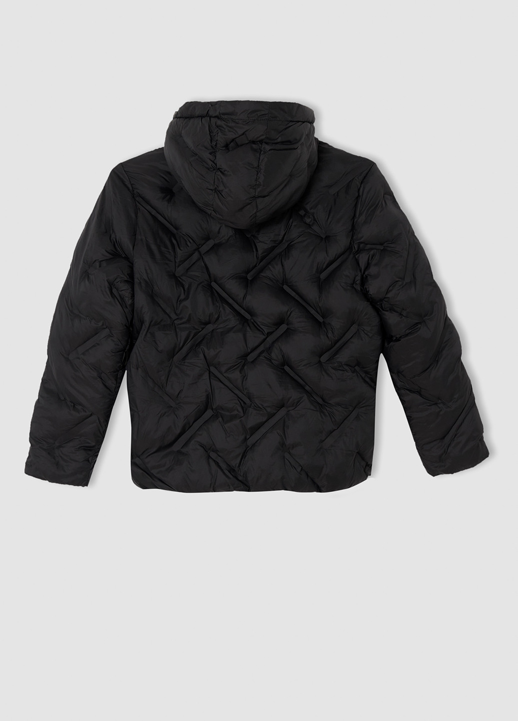 Черная демисезонная куртка DeFacto