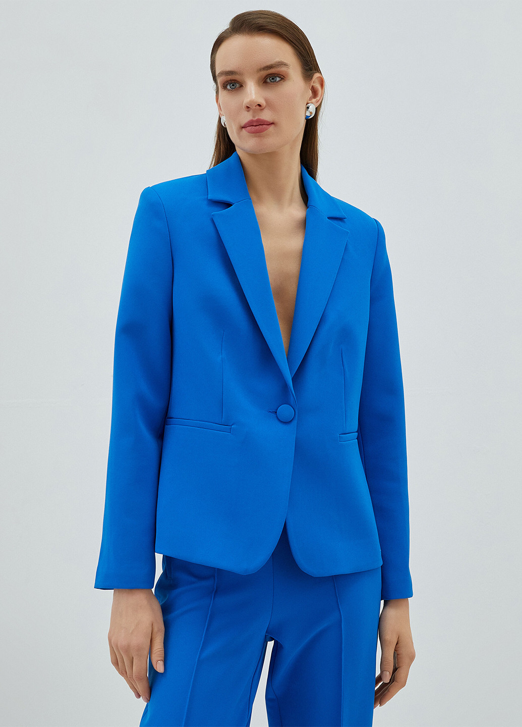 Синий женский куртка KOTON однотонный - демисезонный