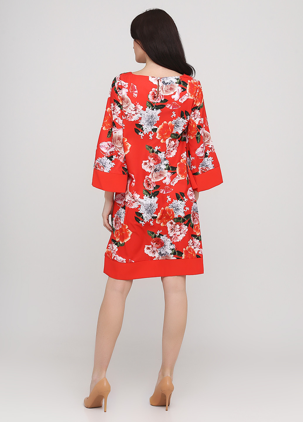 Красное кэжуал платье Rick Cardona с цветочным принтом