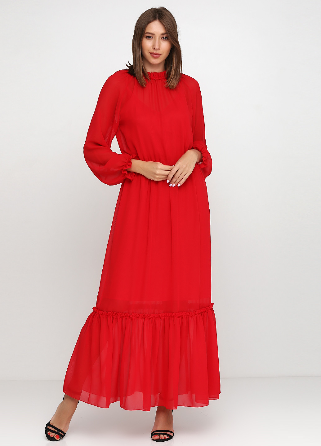 Красное вечернее платье My Caramele однотонное