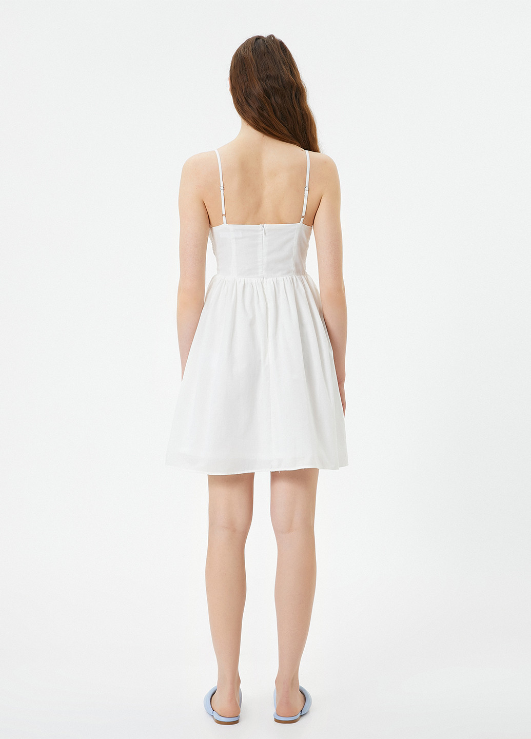Белое кэжуал платье KOTON однотонное