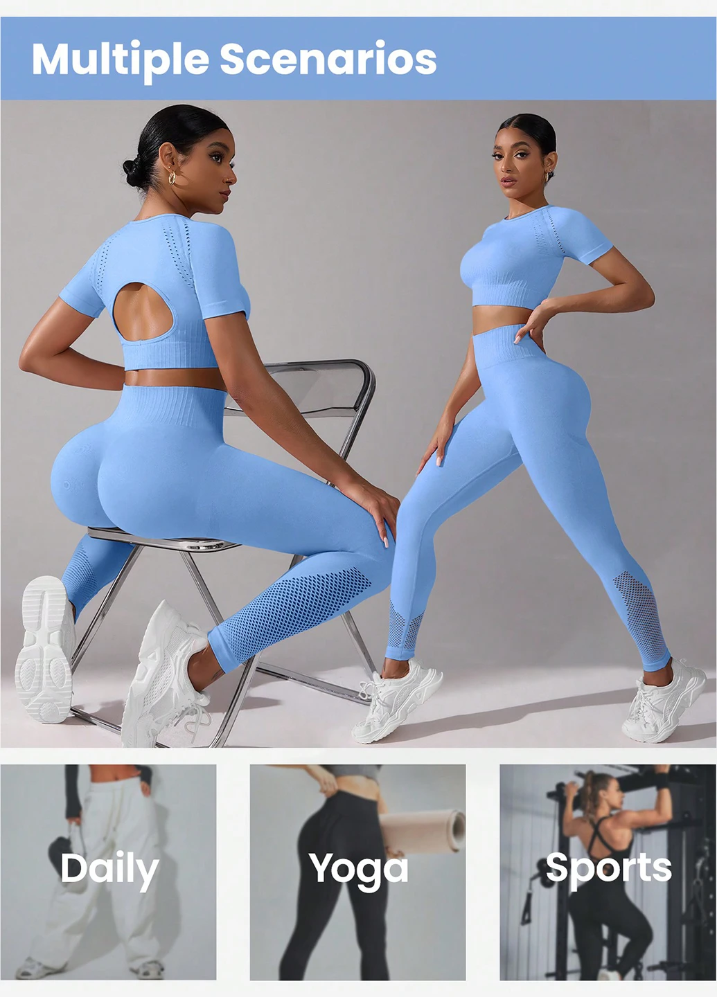 Спортивный костюм (топ, леггинсы) SHEIN (316776933)