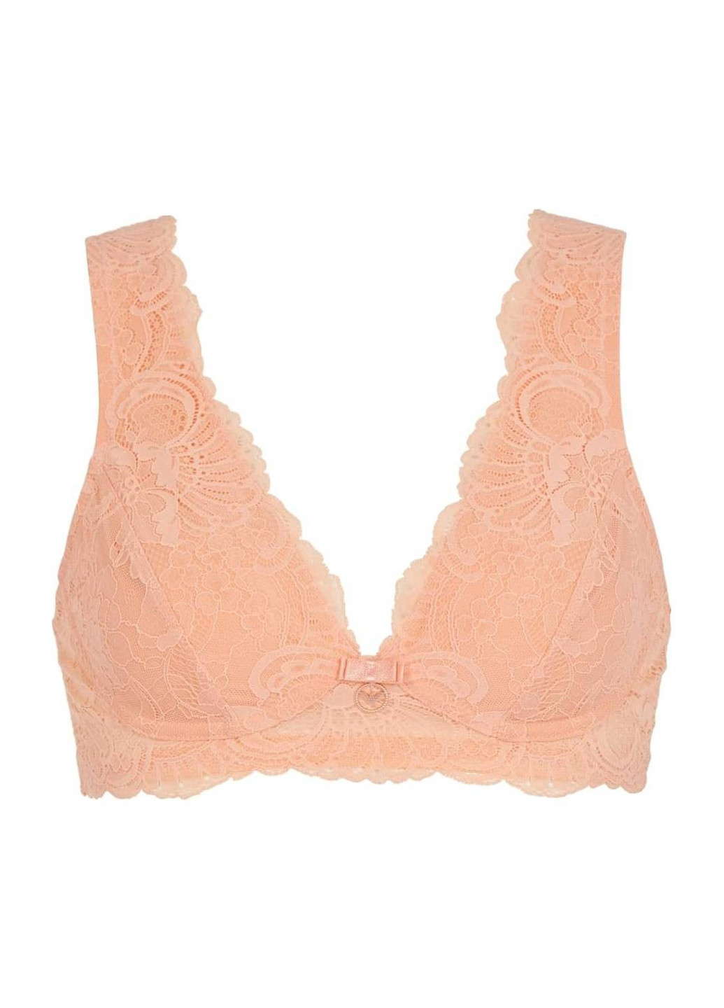 Персиковий демісезонний комплект (бюстгальтер, трусики) Emporio Armani