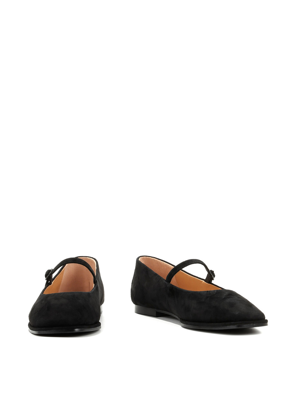 Женские балетки Le'BERDES | чёрные однотонные без декора натуральная замша (322088012)