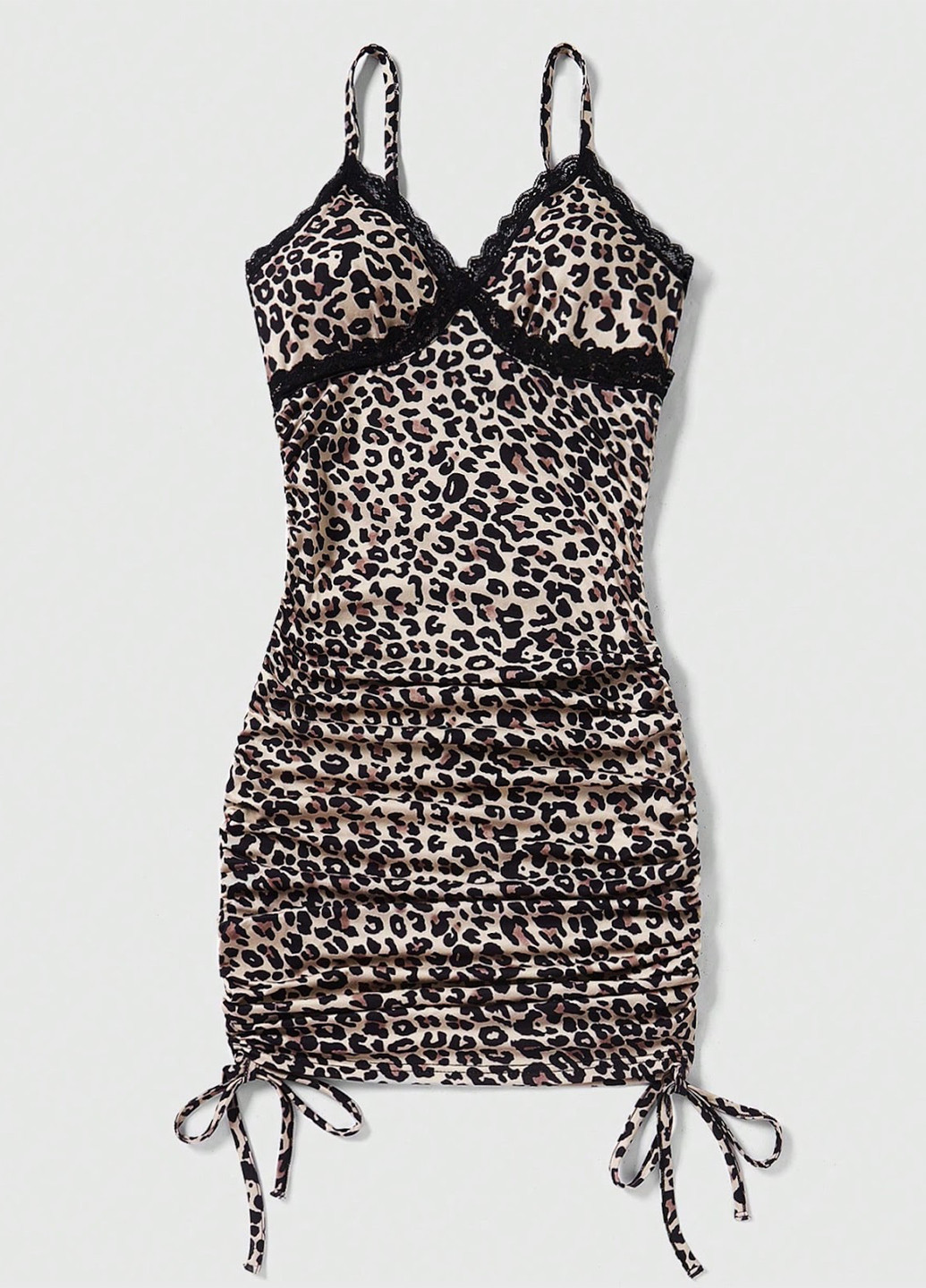 Бежева коктейльна сукня сукня-комбінація SHEIN леопардовий