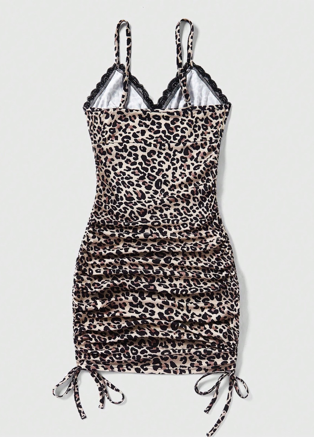 Бежева коктейльна сукня сукня-комбінація SHEIN леопардовий