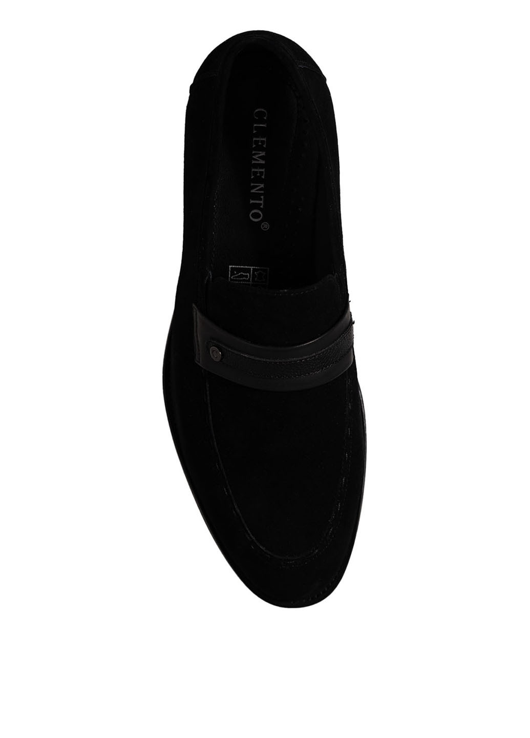 Черные кэжуал, классические туфли Clemento без шнурков