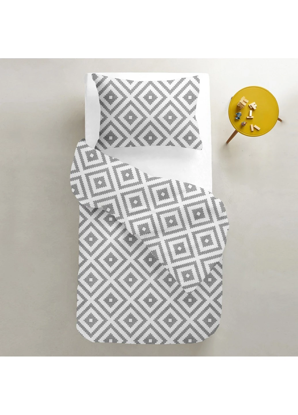Подростковое постельно бельё ORNAMENT GREY WHITE (пододеяльник 160х220 см, наволочка 50х70 см, простынь 155х240 см) Cosas (251801406)