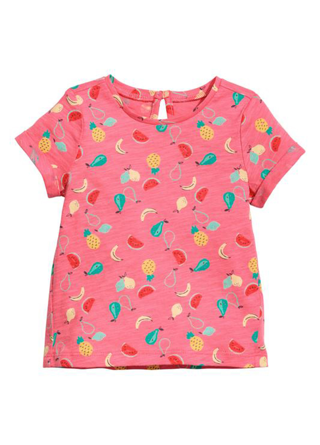 Рожева літня футболка з коротким рукавом H&M