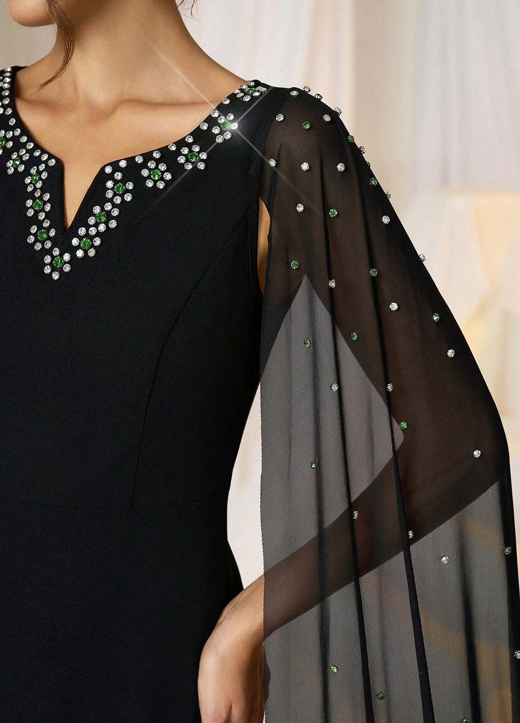 Чорна вечірня сукня SHEIN однотонна