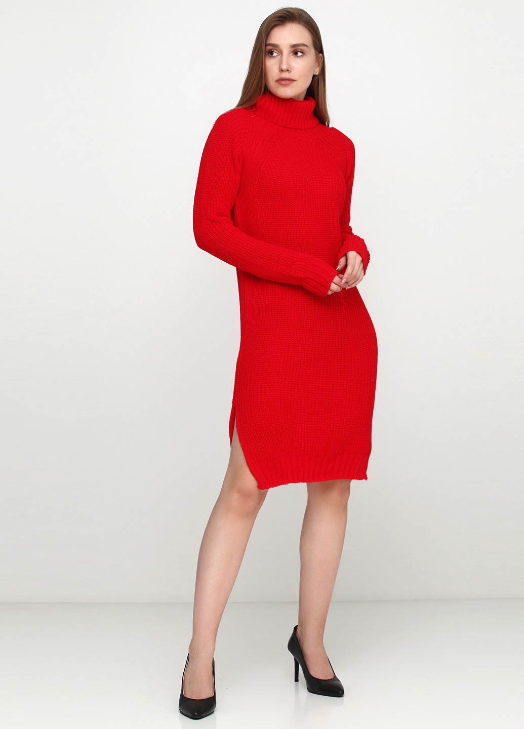 Красное кэжуал платье футляр Imperial однотонное