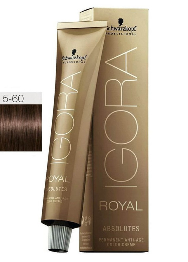 Фарба для волосся igora royal absolutes 5-60 світлий коричневий шоколадний, 60 мл Schwarzkopf 4045787282290 (256079252)
