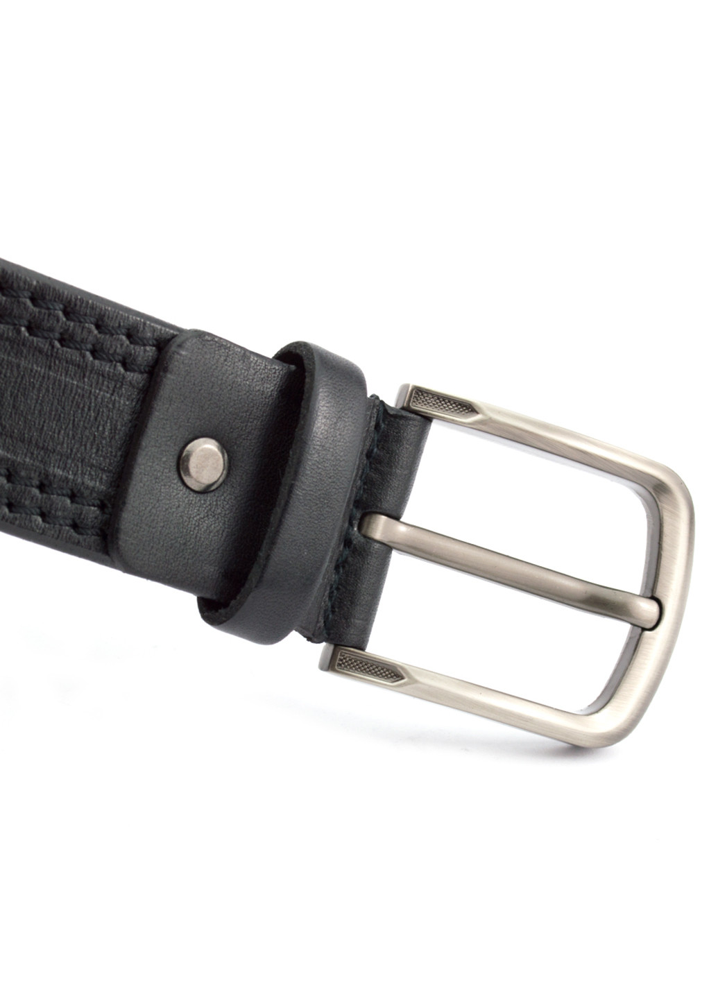 Ремень мужской кожаный под джинсы черный KB-40-02 (120 см) King's Belt (204850354)