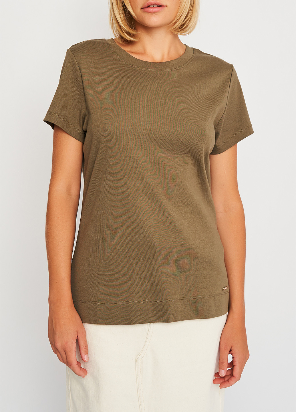 Хаки (оливковая) летняя футболка Calvin Klein