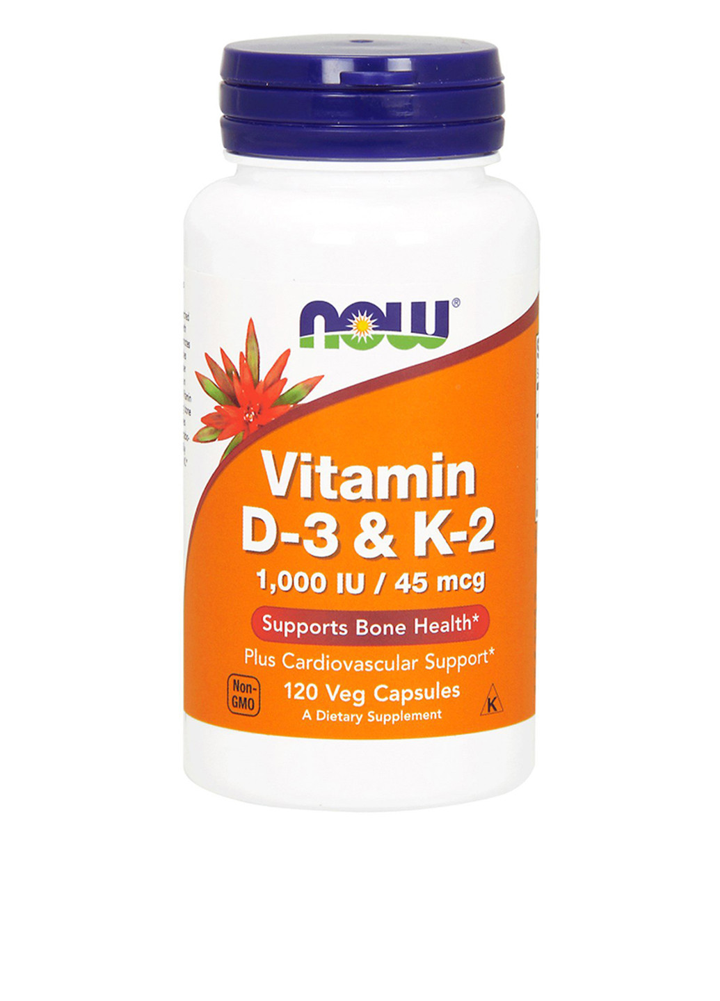 Витамин D3 1000 МЕ и К2 45 мкг (120 капс.) Now Foods (251206352)