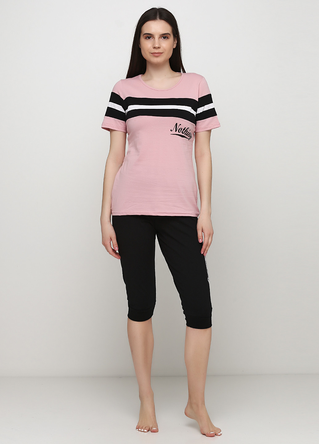 Комбинированная всесезон пижама (футболка, бриджи) футболка + бриджи Sexen
