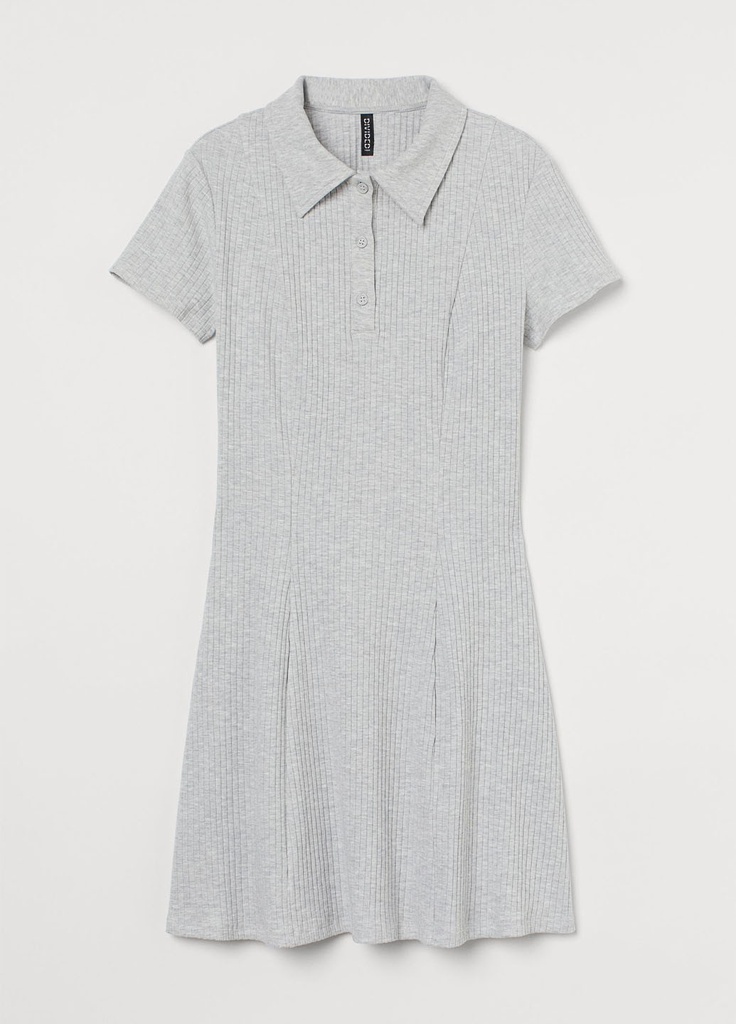Сіра кежуал сукня поло H&M меланжева