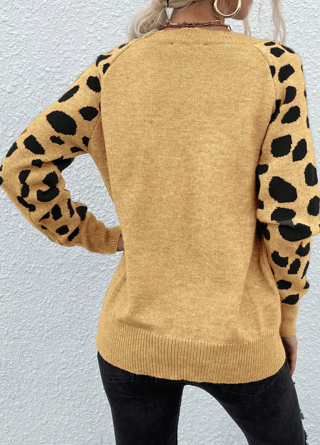 Горчичный демисезонный джемпер джемпер SHEIN