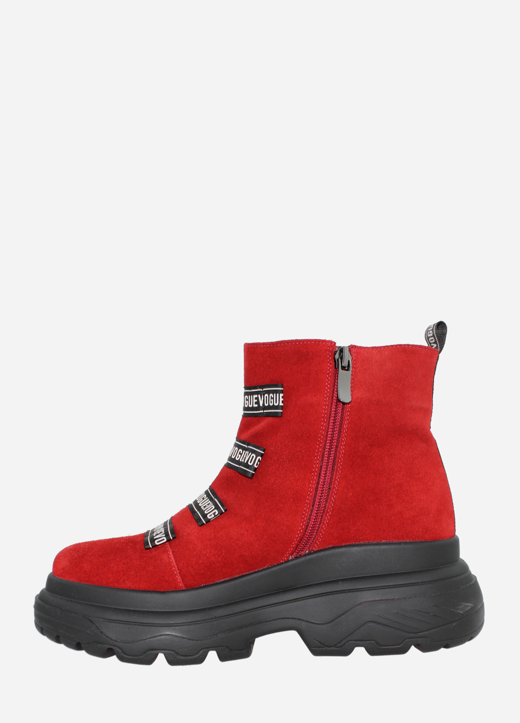 Зимние ботинки re2477-11 красный El passo из натуральной замши