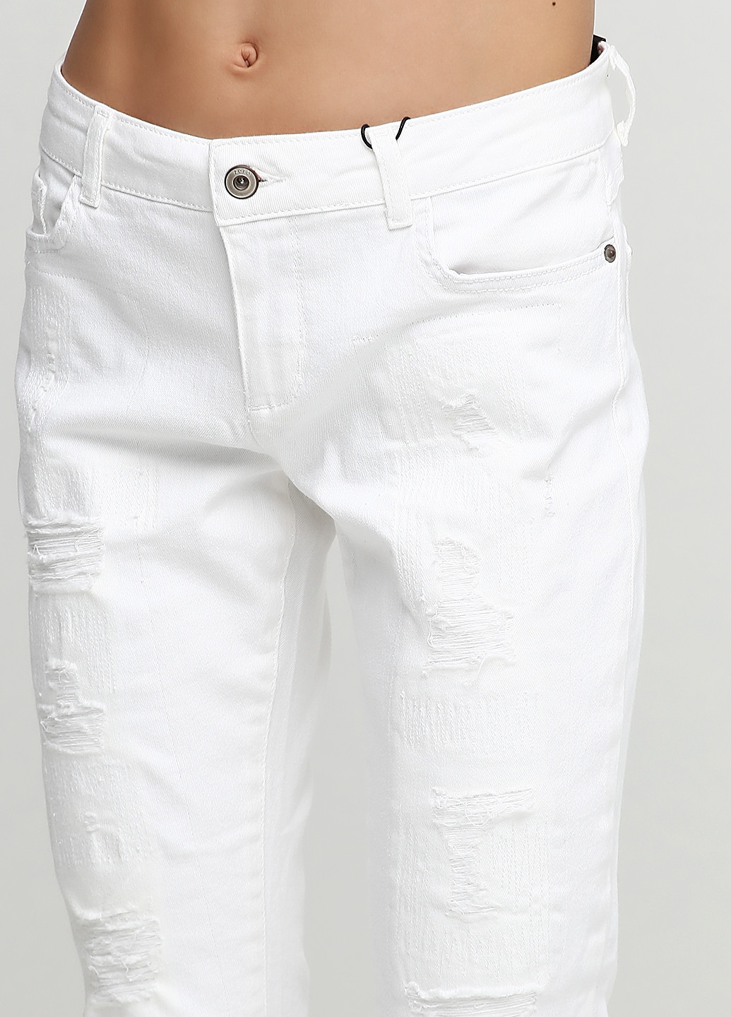 Белые демисезонные джинсы Zero