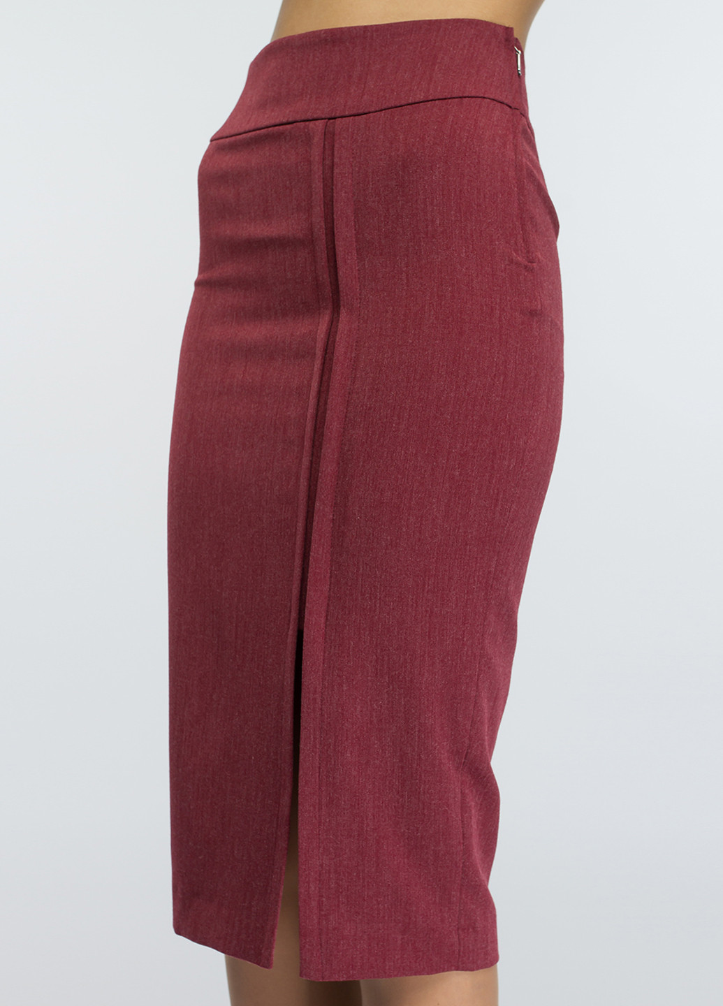Костюм (блуза, юбка) BGL юбочный однотонный светло-бордовый кэжуал