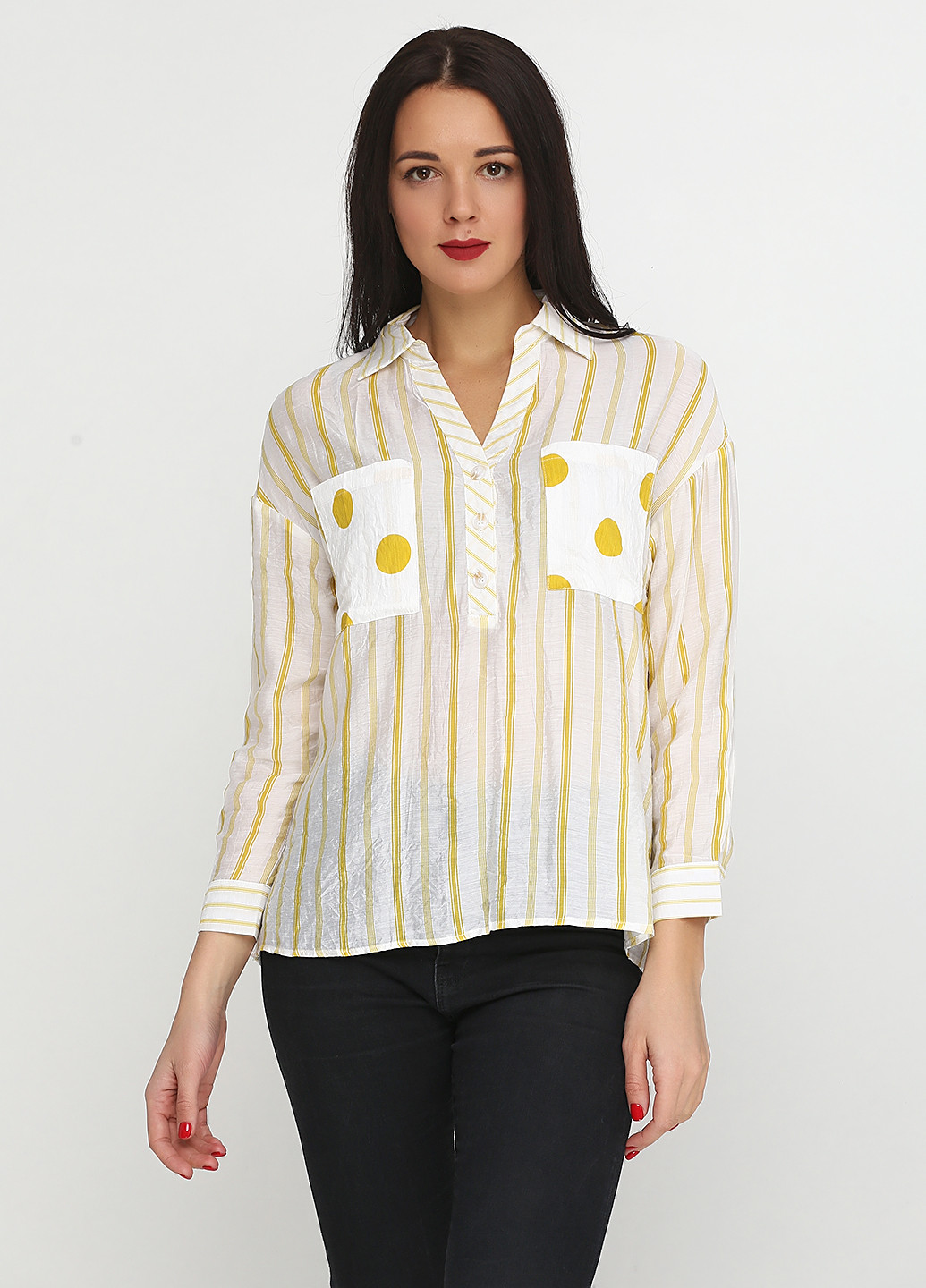 Желтая демисезонная блуза Exquiss Paris