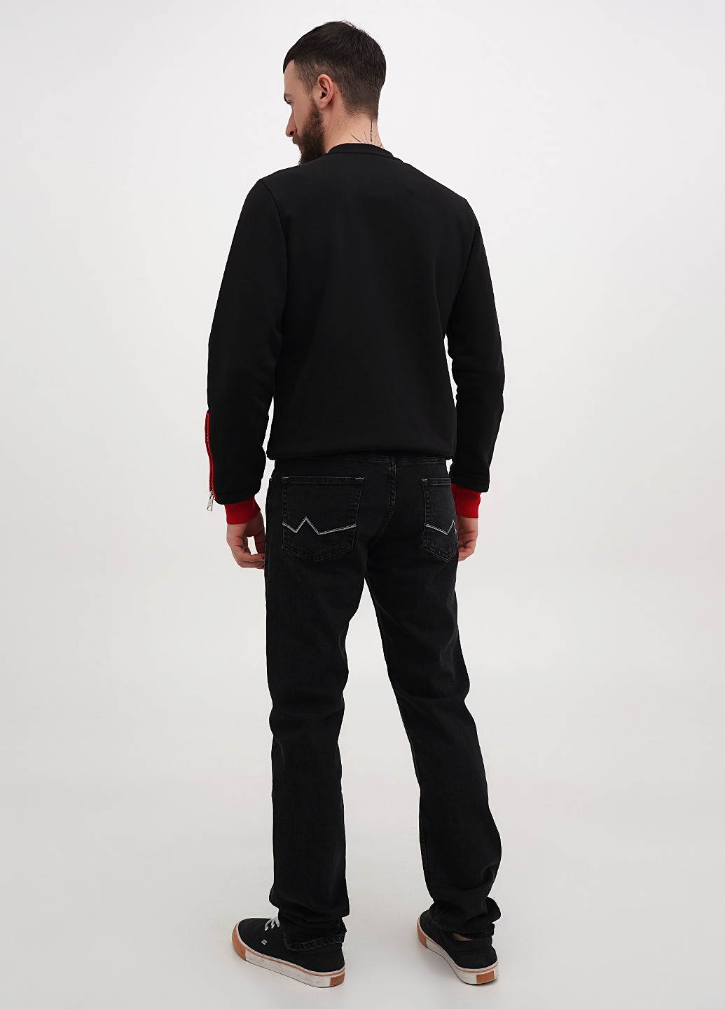 Черные демисезонные прямые джинсы Alberto