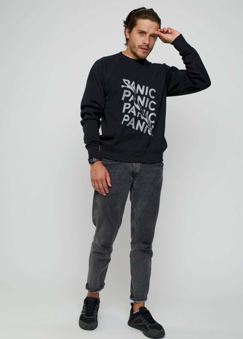 Черный свитшот мужской YAPPI (198688852)