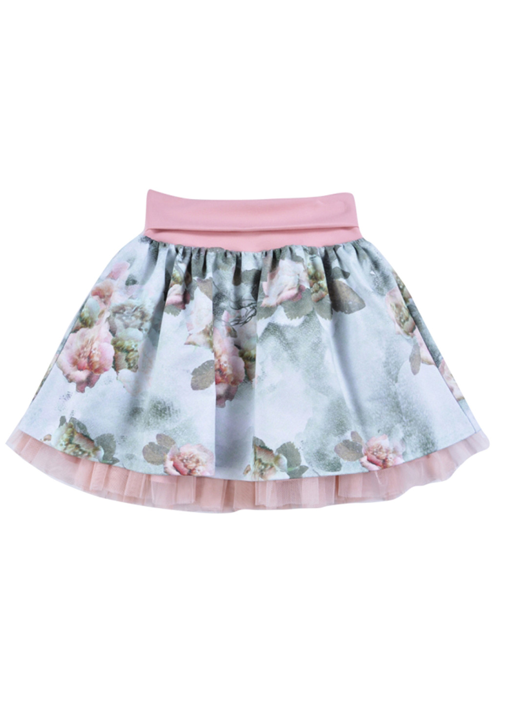 Разноцветная цветочной расцветки юбка Wojcik клешированная