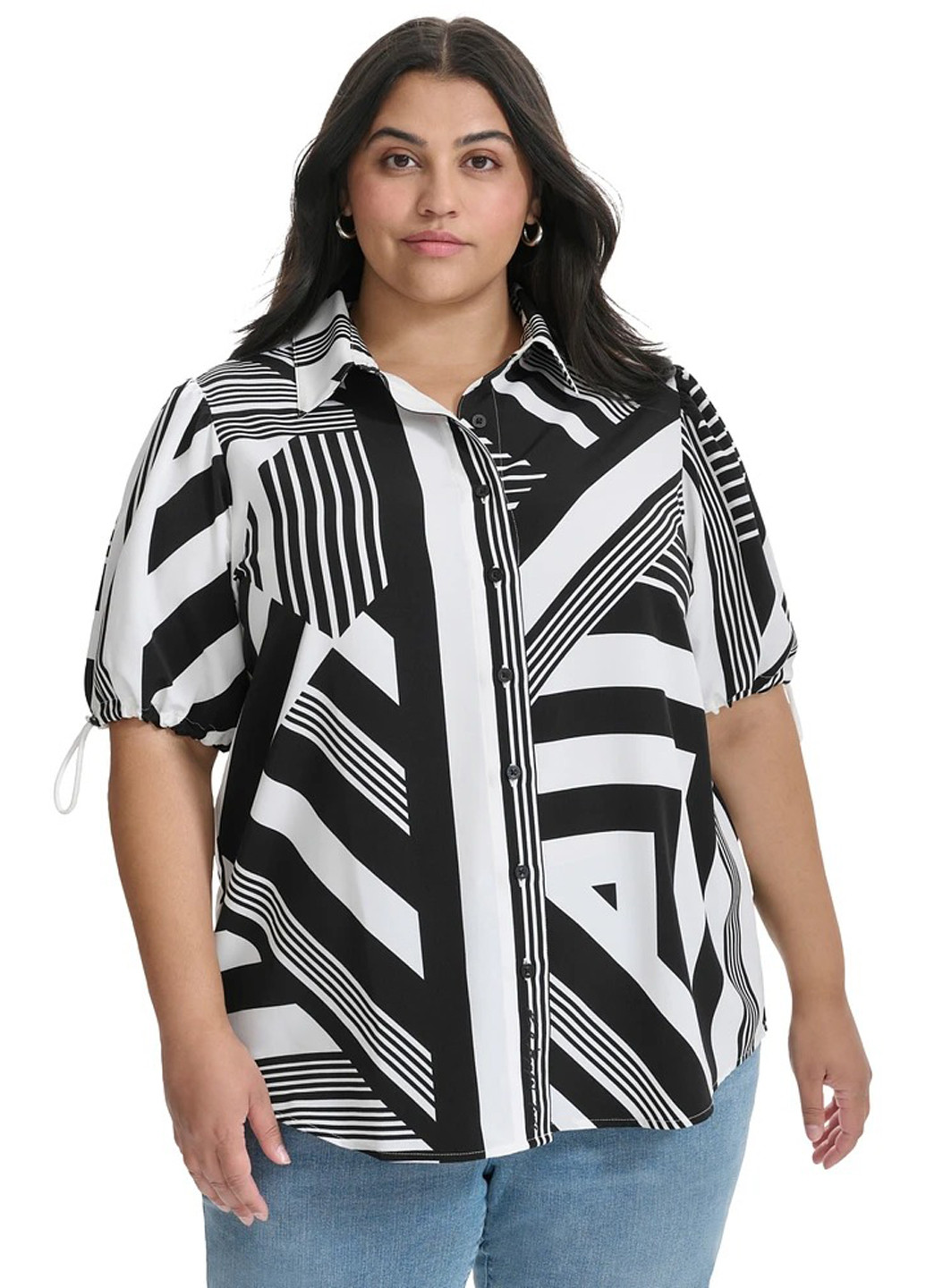 Чёрно-белую блузка Karl Lagerfeld