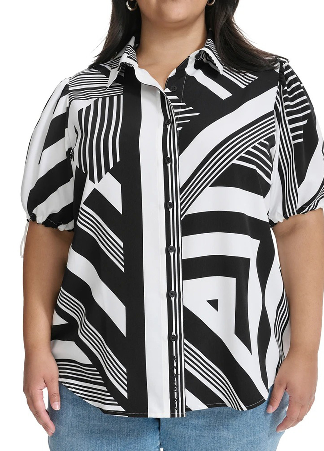 Чёрно-белую блузка Karl Lagerfeld