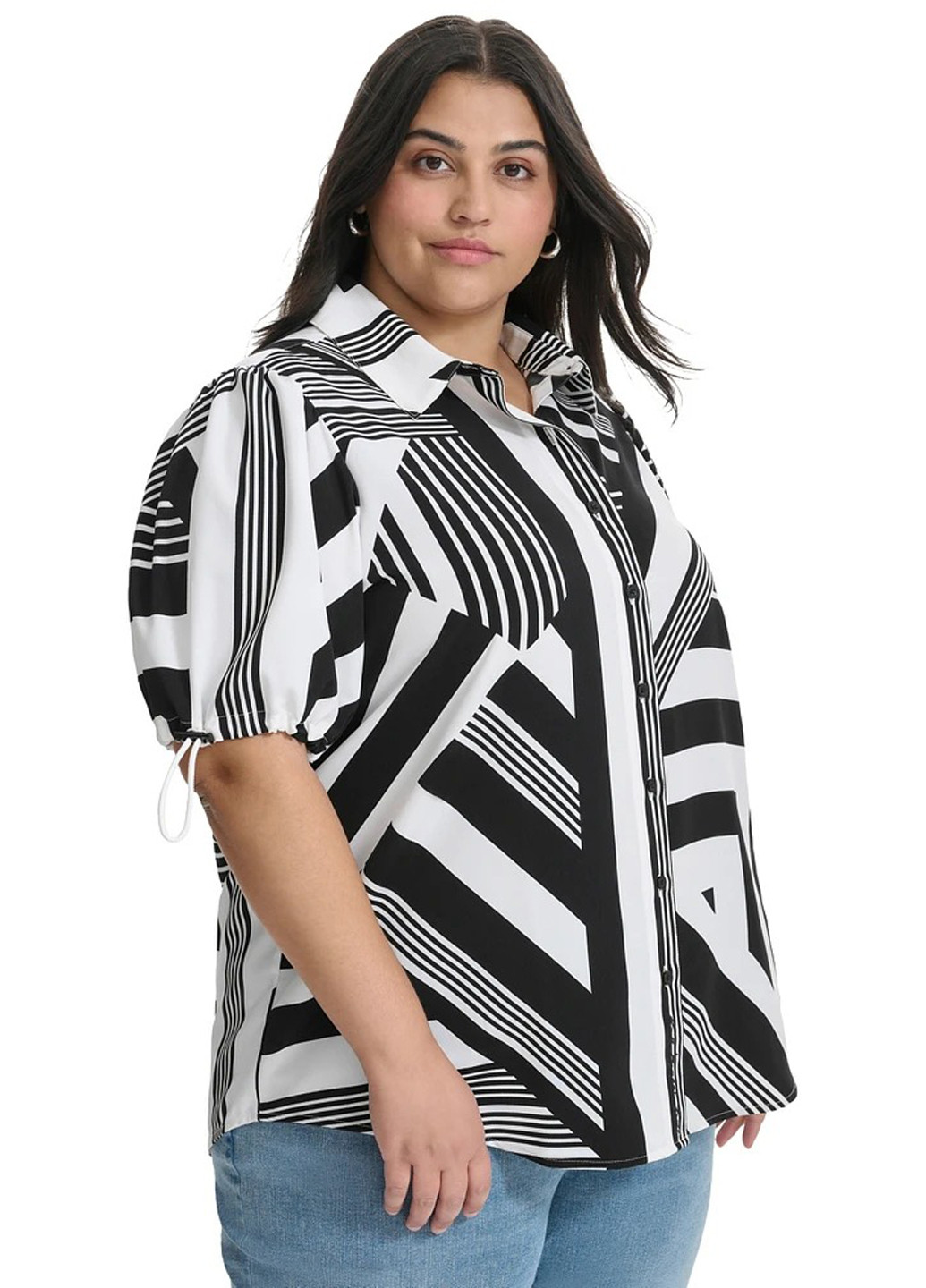 Чёрно-белую блузка Karl Lagerfeld