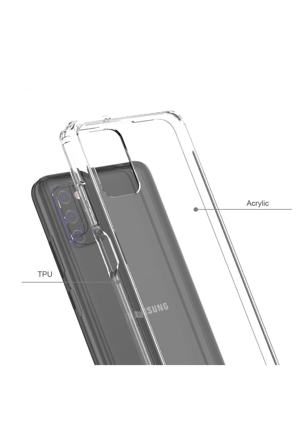 Чехол для мобильного телефона Samsung Galaxy A03s SM-A037 Transparancy (706650) BeCover (252570442)